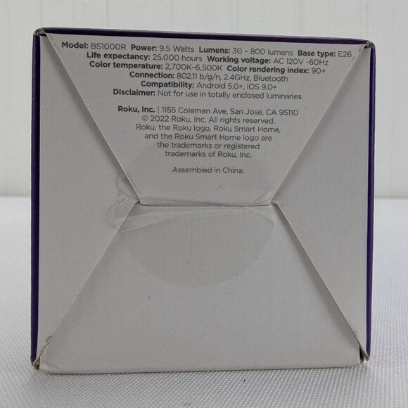 Roku Smart Bulb SE A19 White 60W Equivalent Brightness 800 Lumens Lot of 5 New - Picture 6 of 6